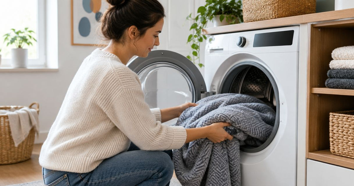 Can you put a throw blanket in the dryer?