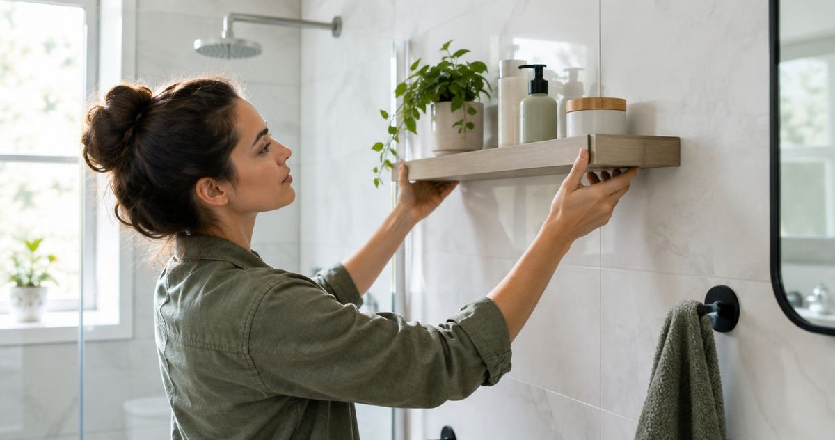 Can you install a bathroom shelf without drilling?