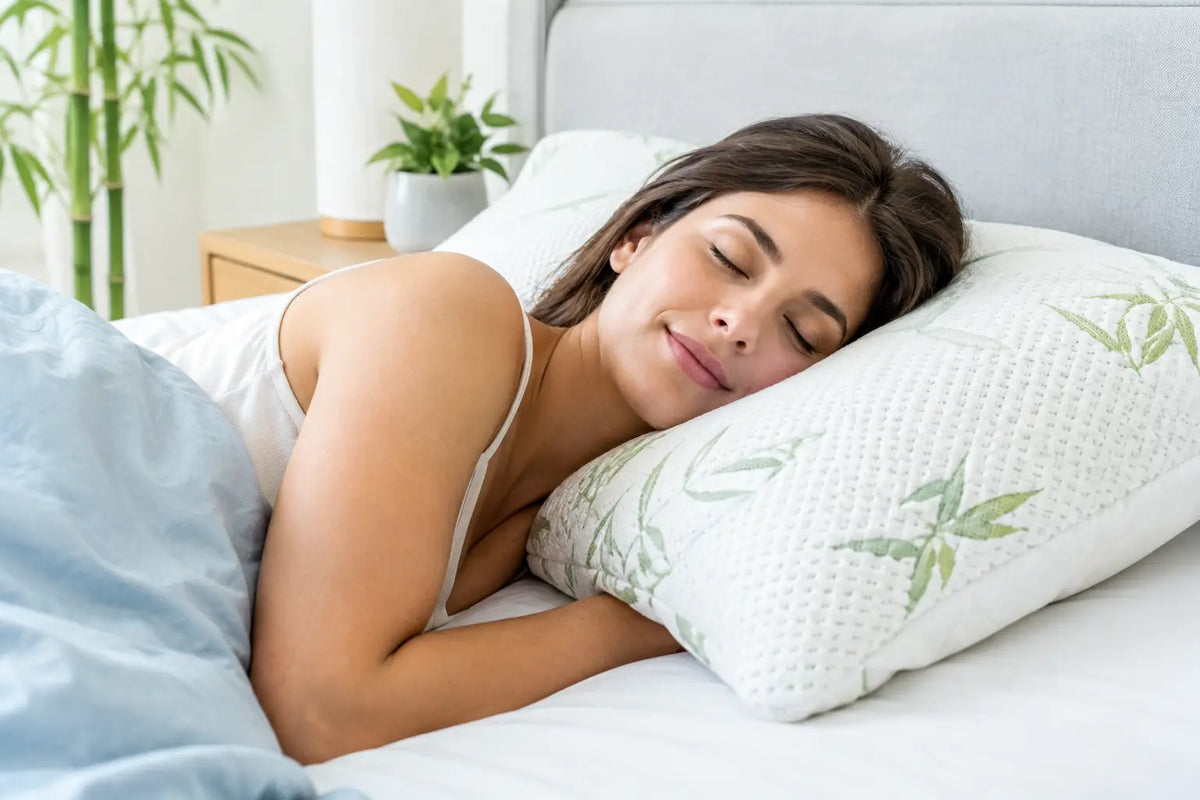 Cooling Bamboo Pillow for Hot, Restless Sleep
