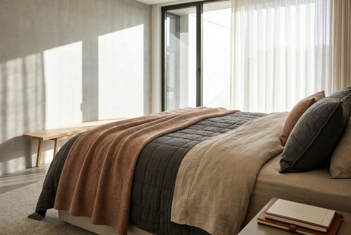 Professional header image for step-by-step guide: How to Layer Textiles in a Bedroom: Sheets, Quilts, and B...