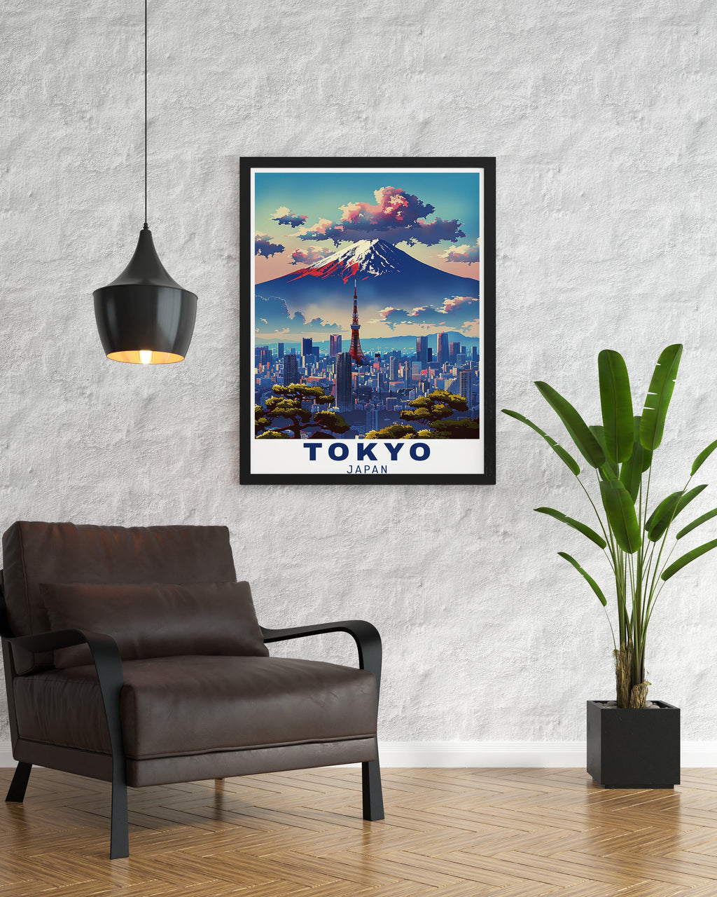 Tokyo  Art Print – Mount Fuji Travel Print – Japan Canvas Art – Japan Travel Poster
