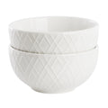 Gibson Home Great Essentials 2 Piece Fine Ceramic 4.5in Fruit Bowl Set in White