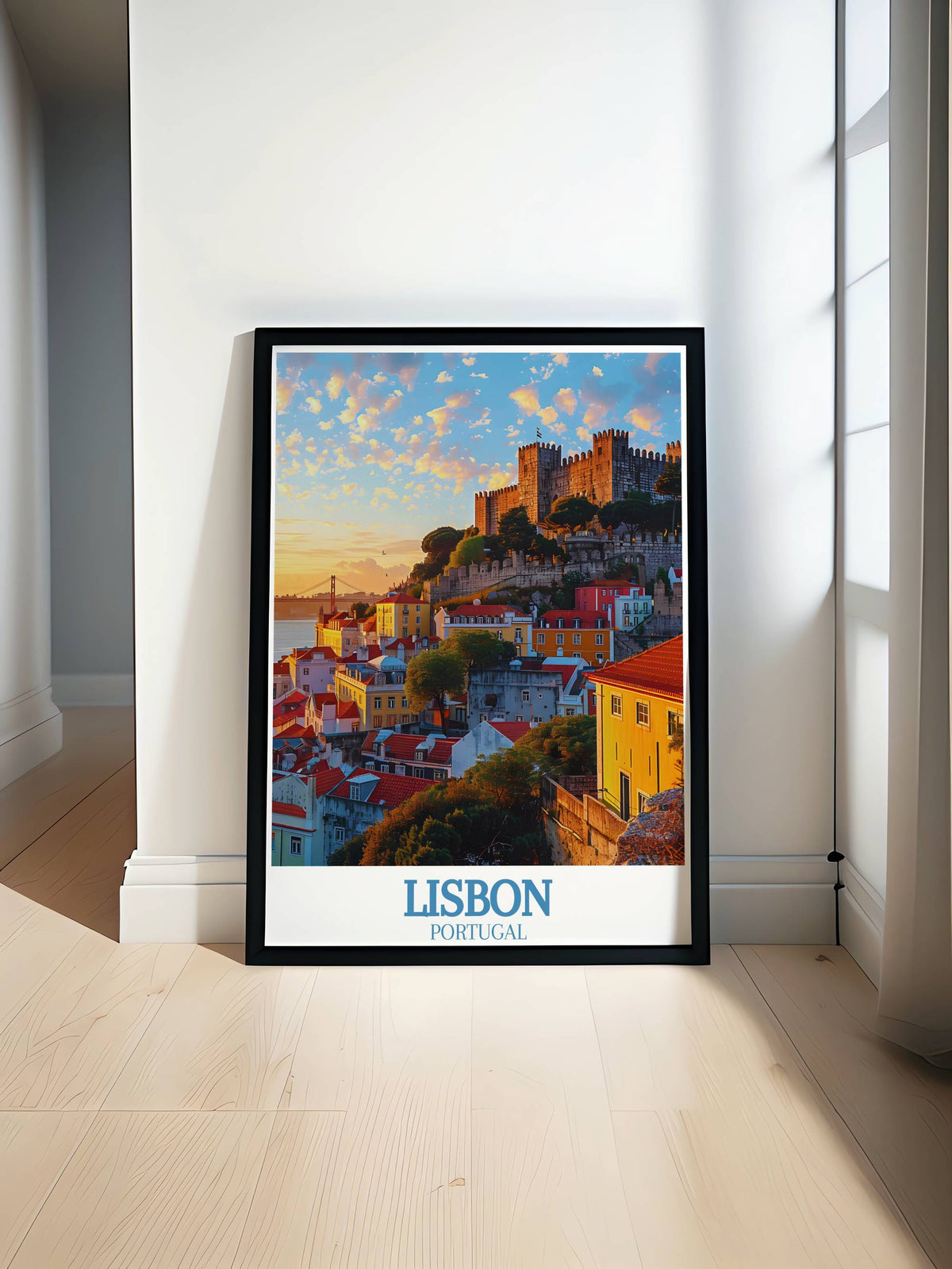 Lisbon Modern Art Sao Jorge Castle Posters Portugal Home Decor