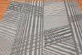 5'4" x 7'8" Hand Woven 100% Wool Flatweave Area Rug Contemporary Gray