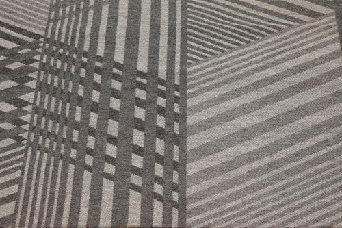 5'4" x 7'8" Hand Woven 100% Wool Flatweave Area Rug Contemporary Gray (Flatweave Area Rug;Hand Woven;5x7;Rectangle;Tone on Tone Grey, ,;Modern & Contemporary) product photo