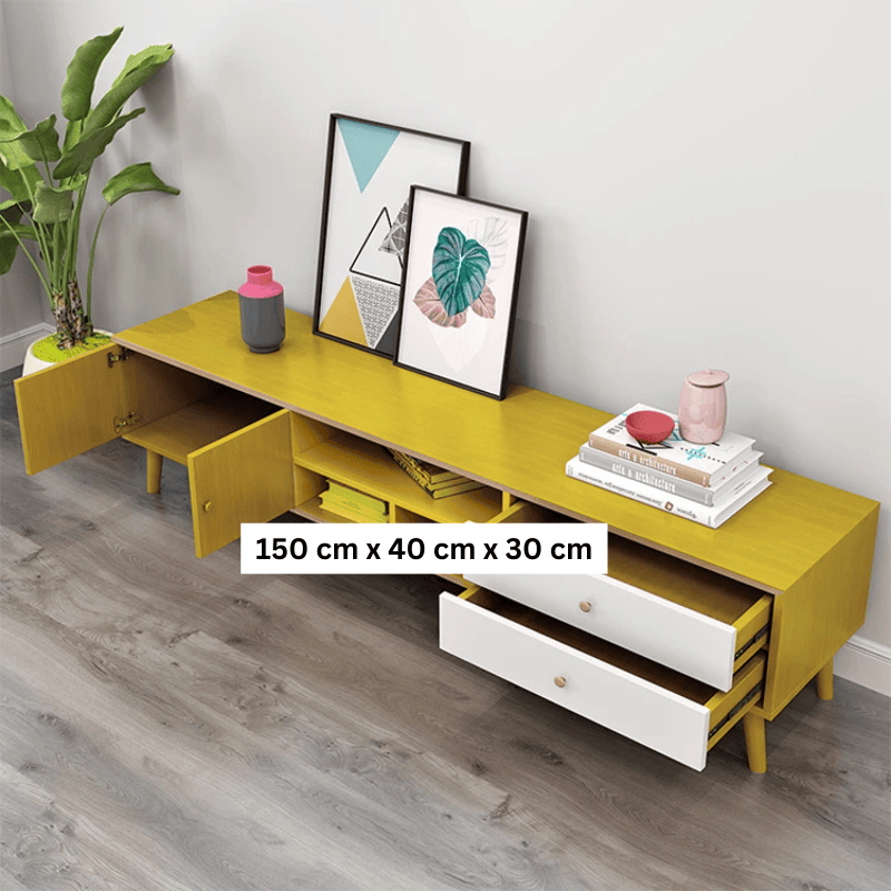 Modern Tv Stand Side Table & Coffee Table Package For Living Room