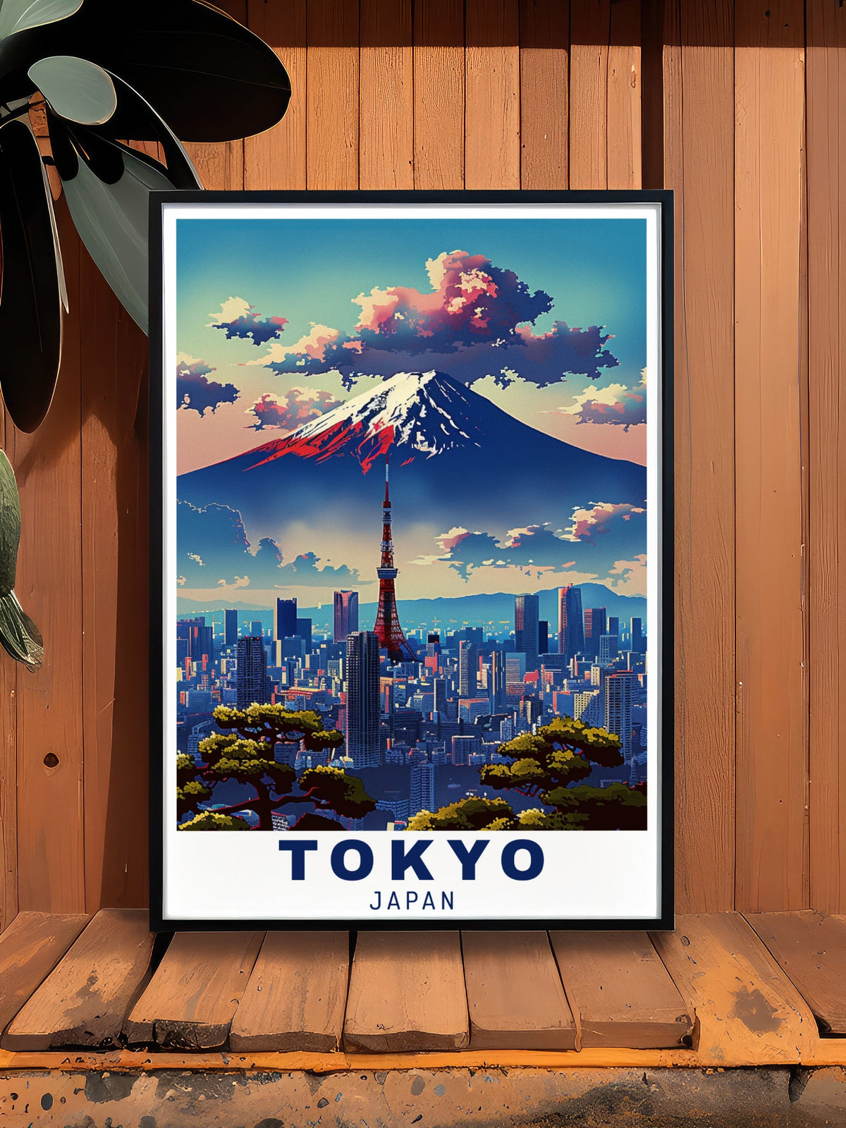 Tokyo  Art Print – Mount Fuji Travel Print – Japan Canvas Art – Japan Travel Poster