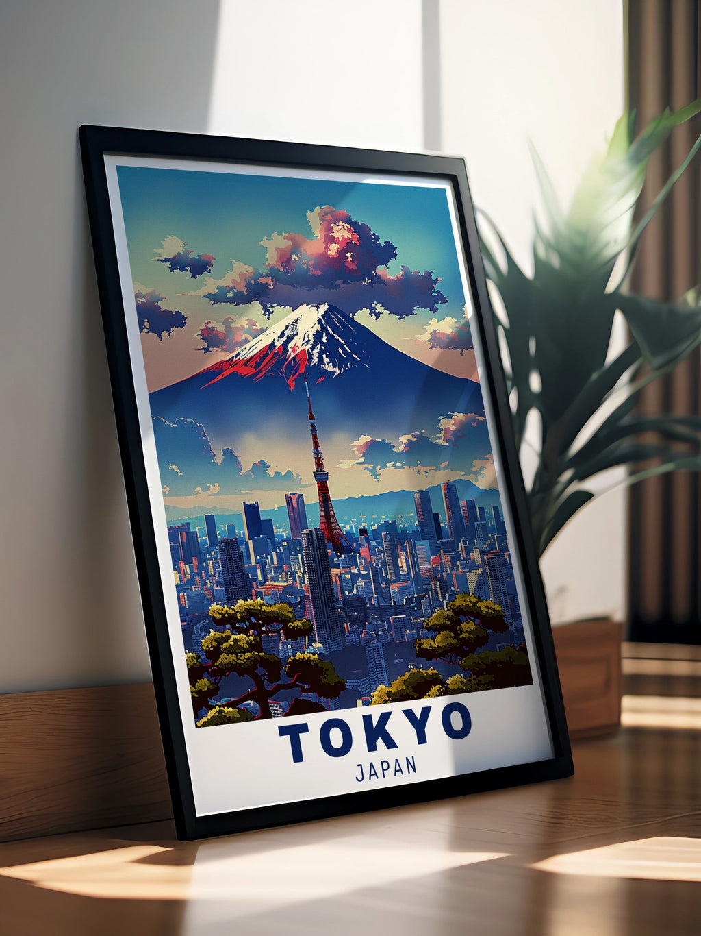 Tokyo  Art Print – Mount Fuji Travel Print – Japan Canvas Art – Japan Travel Poster
