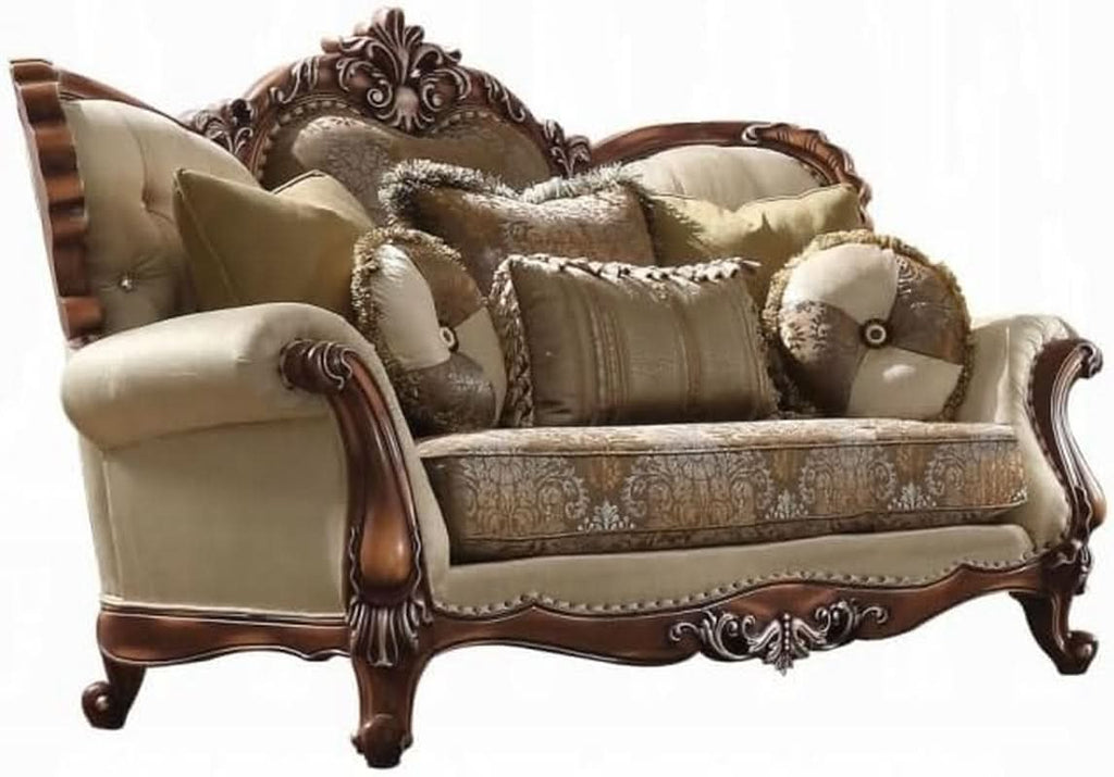 4 Piece Traditional Living Room Set With 91In Sofa Loveseat Chair Coffee Table