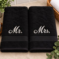 Mr and Mrs Embroidered Towel Set