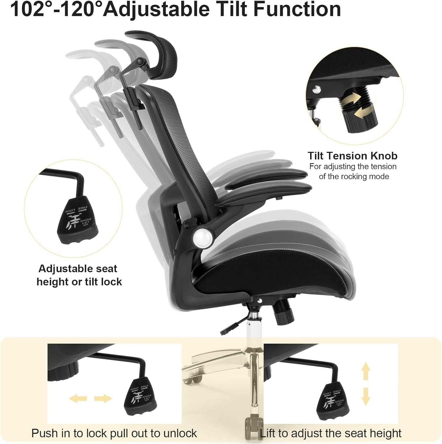 Big And Tall Ergonomic Office Chair 400Lbs Heavy Duty