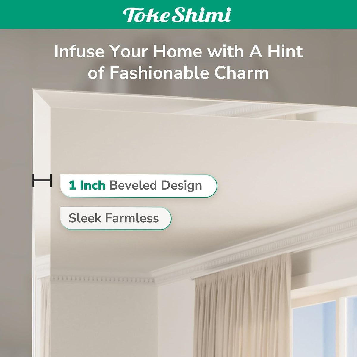 Tempered Frameless Bathroom Mirror 24X36 Beveled Edges