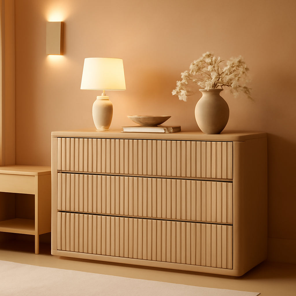 53.5" Extra Wide Dresser for Bedroom Dressers with 6 Fluted Drawers