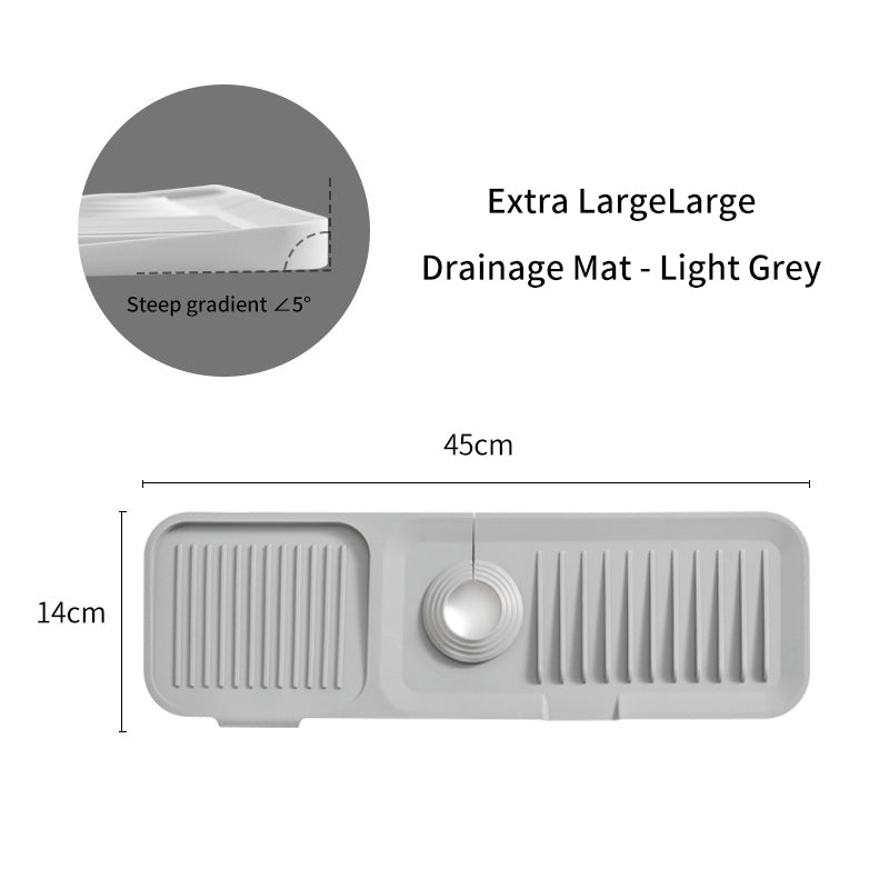 Silicone Drain Pad Faucet Drain Pad Kitchen Countertop Sink Drainer Splash Guard
