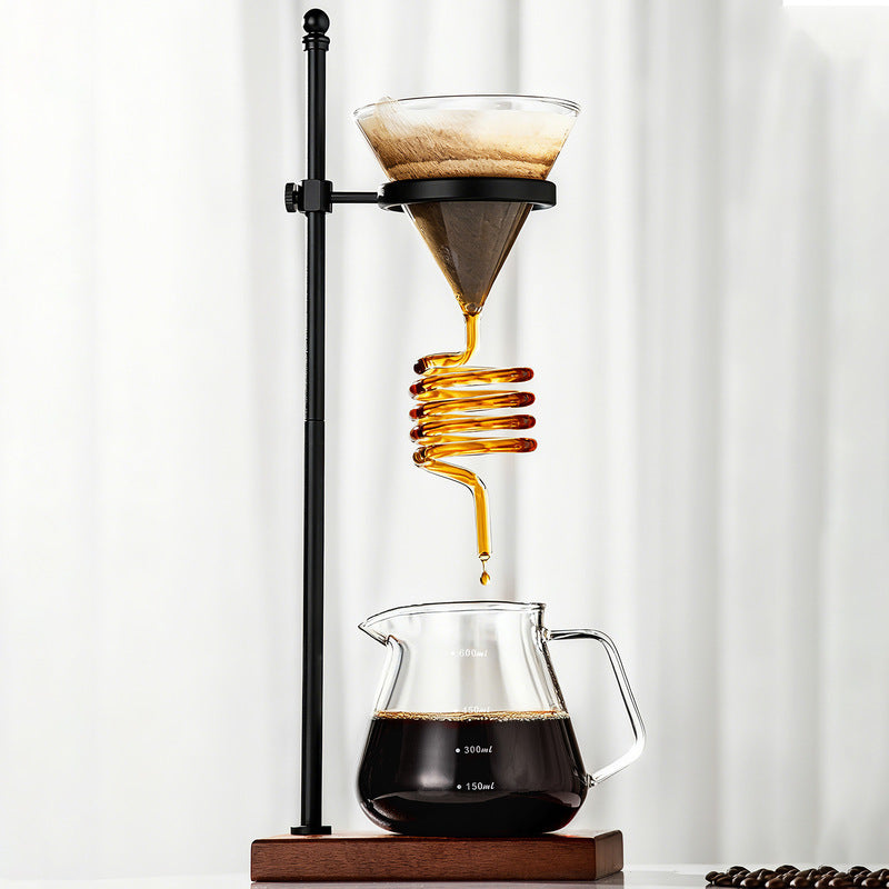 Spiral Cooling Pour-Over Coffee Filter Holder, Ins-Style Americano Dripper Stand with Spiral Chilling Design product photo - view 2