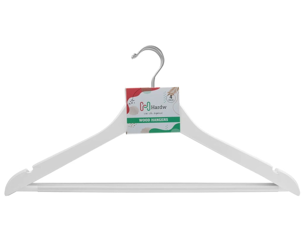 White Wooden Hangers Adult Anti-Slip 96 Hangers