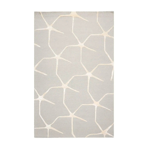 5' x8' Hand Tufted Hand Made 100% Wool Designer Modern & Contemporary  Oriental Area Rug Gray,Ivory Color (Hand Made;Hand Tufted;5x7;Rectangle;Gray, Ivory,;Modern & Contemporary) - view 2