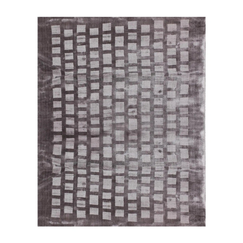 4x6 Hand Tufted Bamboo Silk   Oriental Area Rug Tone on Tone Grey, Color