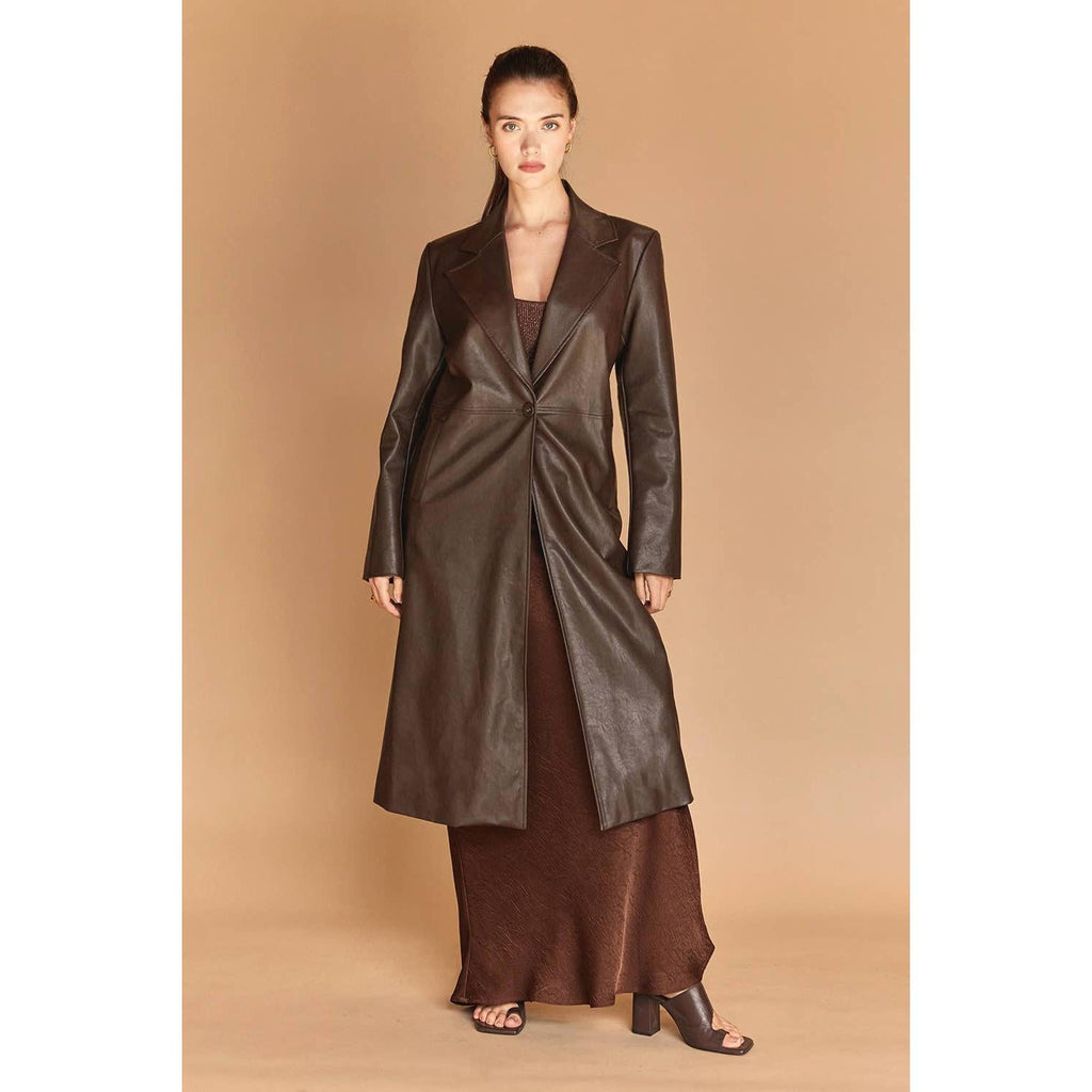 Alexandra Vegan Leather Wrap Skirt [Sizes XS-XL]