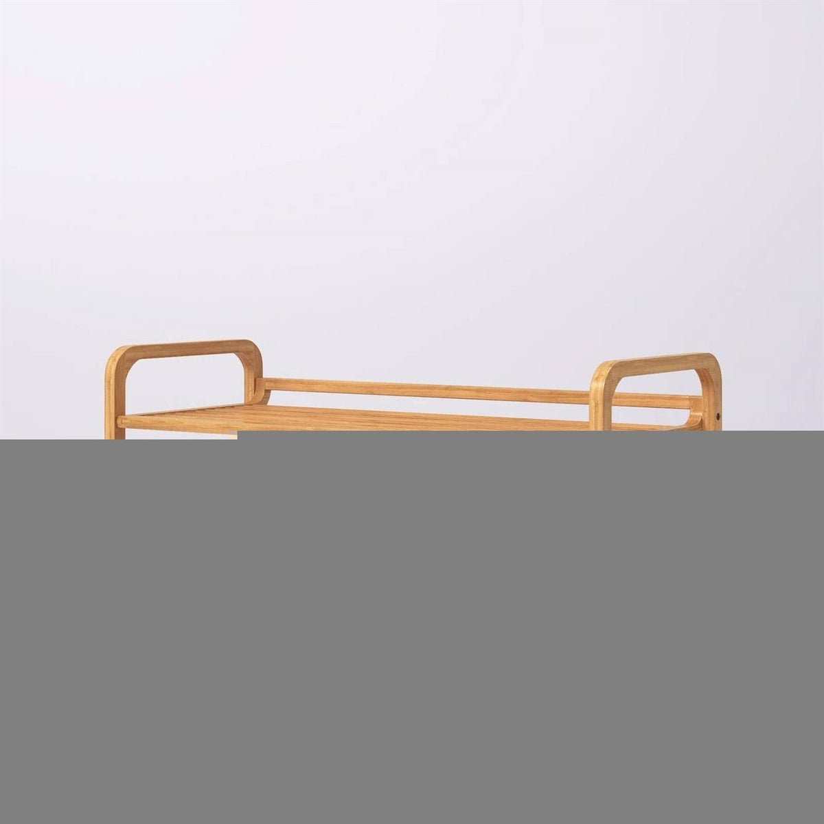 Bamboo Modern 2-Shelf Stackable Shoe Rack - Holds up to 8 Pair of Shoes