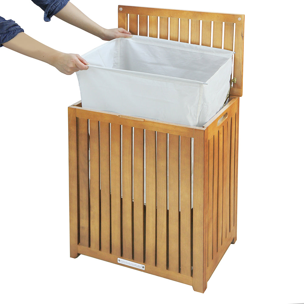 Oceanstar Spa-Style Bamboo Laundry Hamper BRH1248
