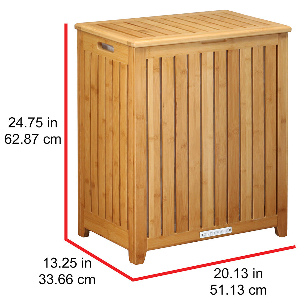 Oceanstar Spa-Style Bamboo Laundry Hamper BRH1248