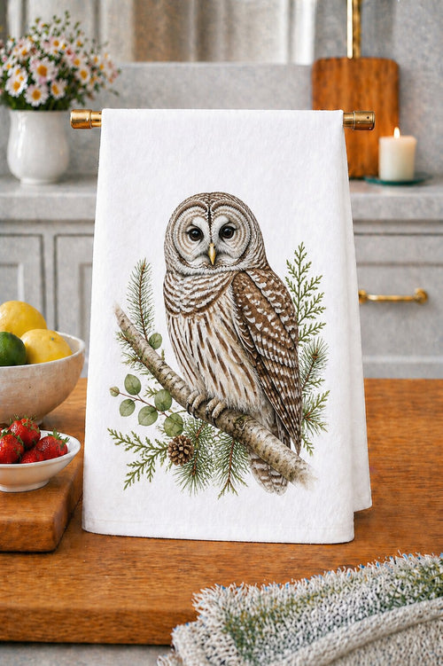 Barred Owl Kitchen Towel (Textiles) product photo