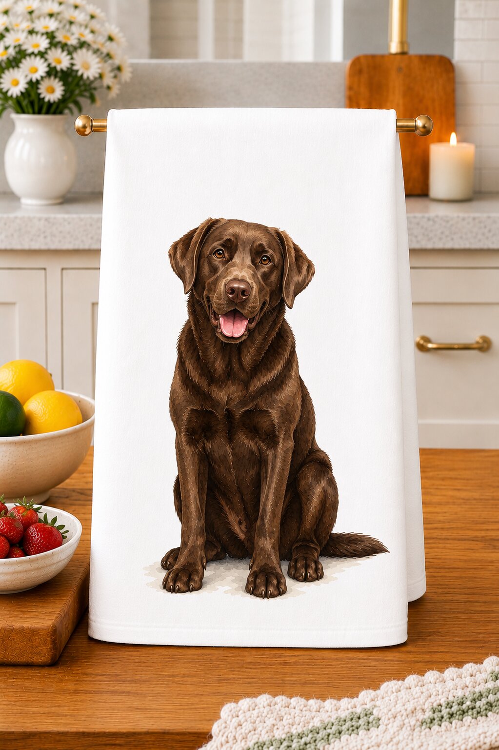 Chocolate Labrador Kitchen Towel