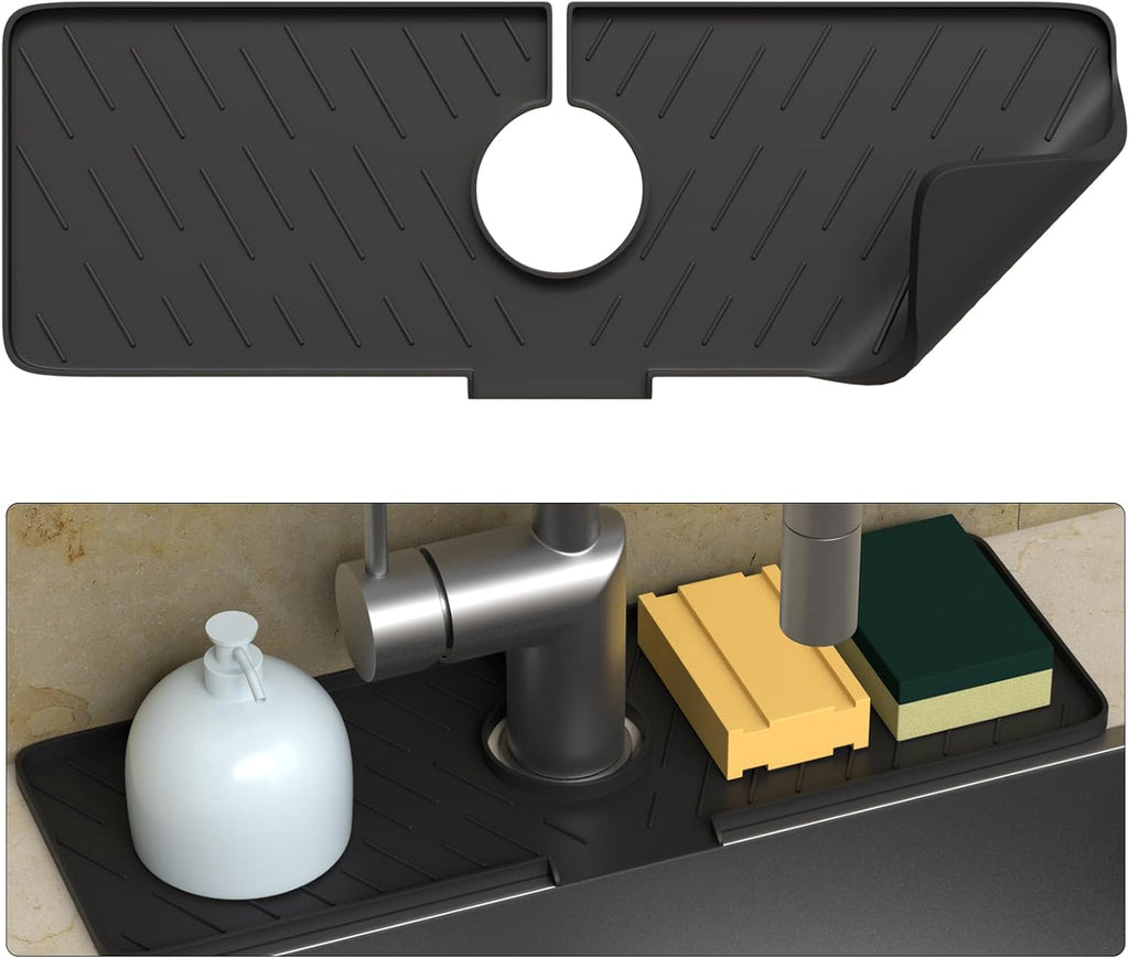 Silicone rubber folding sink drain pad splash proof tabletop kitchen and bathroom multifunctional tool