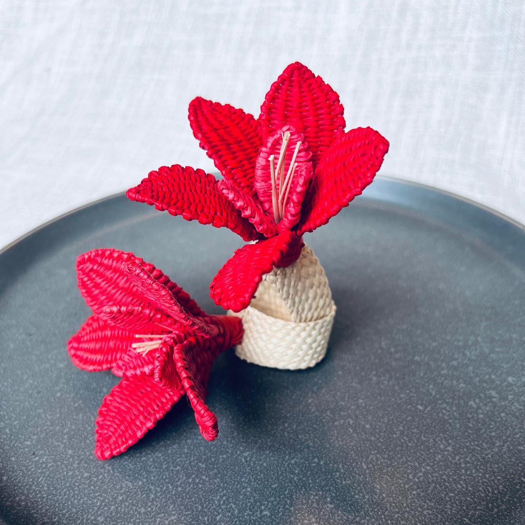 Red Hibiscus Flower Napkin Ring – Table Decor Colombia