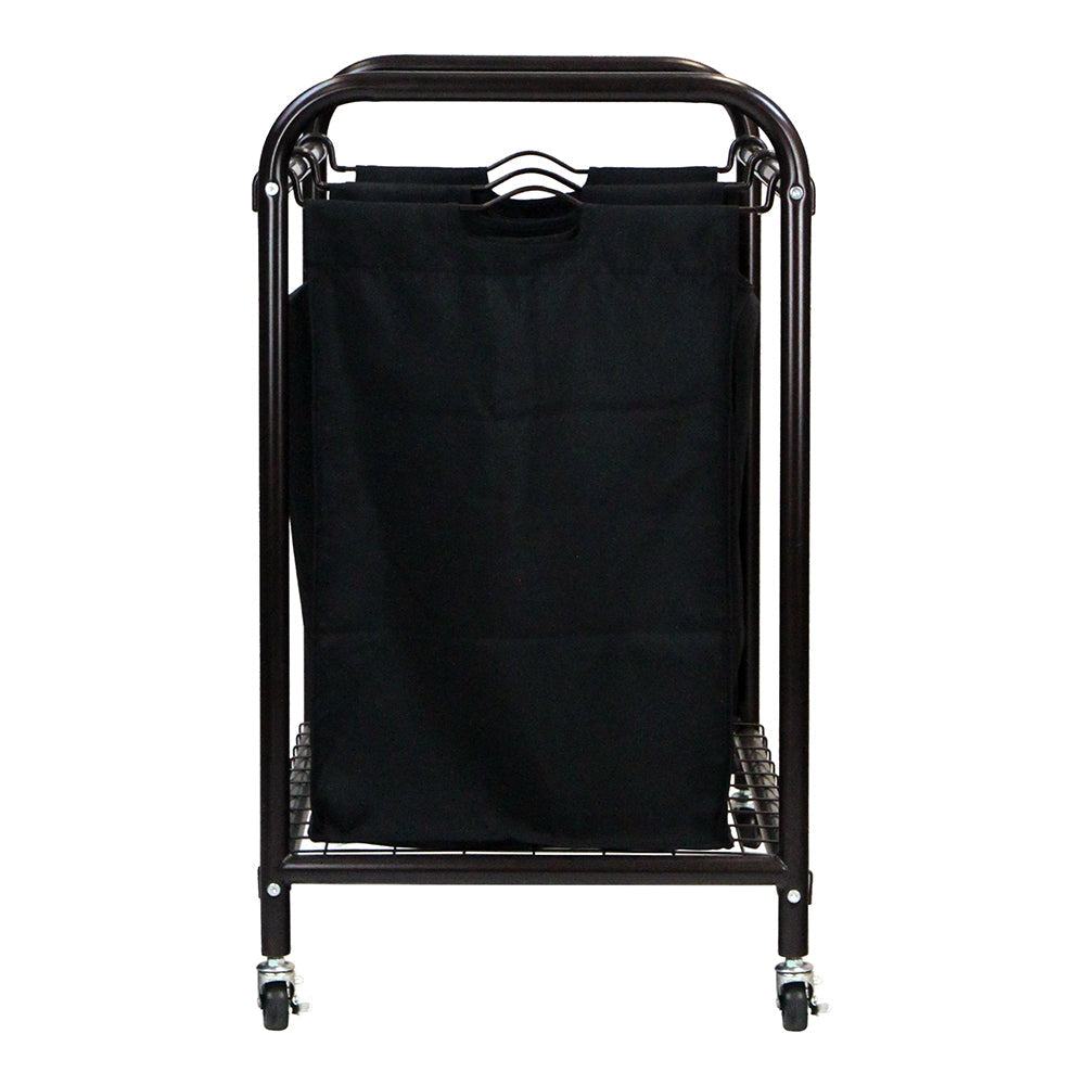 Oceanstar 2-Bag Rolling Laundry Sorter, Bronze