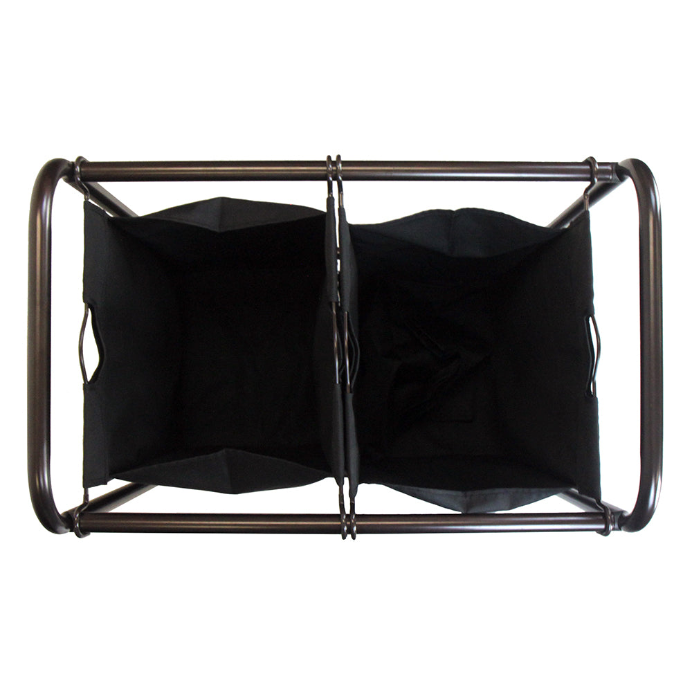 Oceanstar 2-Bag Rolling Laundry Sorter, Bronze