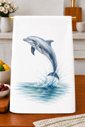 Coastal Dolphin Kitchen Towel