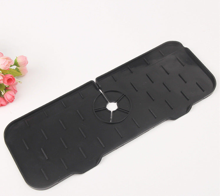 Silicone Faucet Drain Pad Faucet Splash-Proof Water Pad Kitchen Sink Drying Pad Water-Blocking Pad
