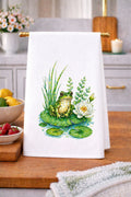 Frogs on a Lilypad Kitchen Towel