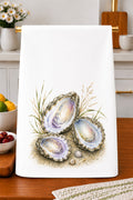Coastal Oyster Shell Kitchen Towel