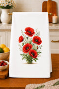 Red Poppy Kitchen Towel