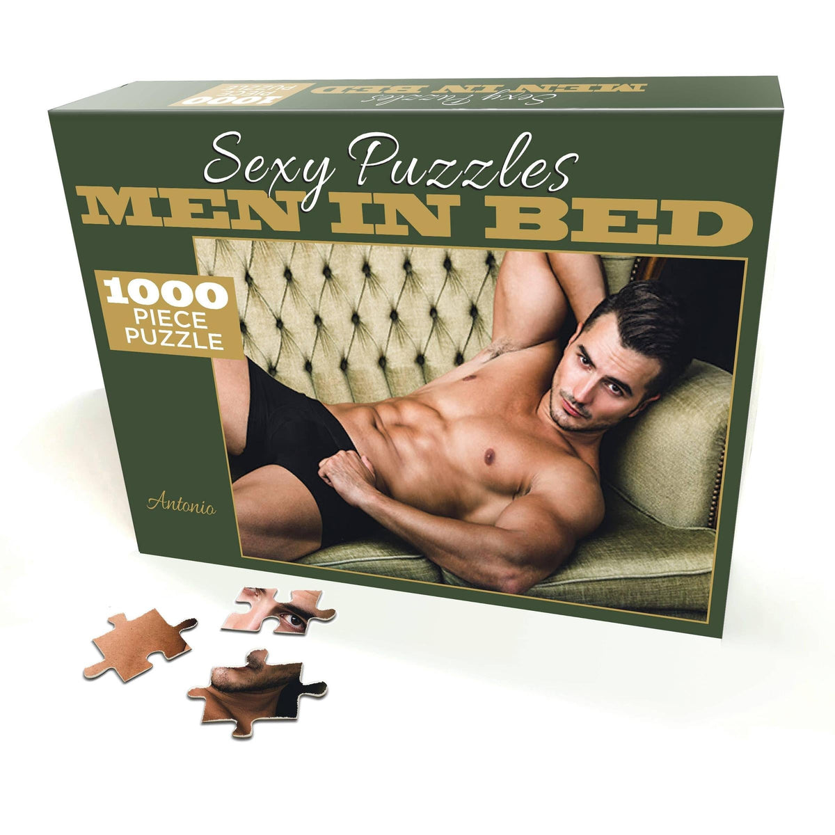 Sexy Men in Bed Puzzles | Funny Gift, Bachelorette Activity | 1000-Piece Jigsaw | 3 Style Options (Jigsaw Puzzle) - view 3