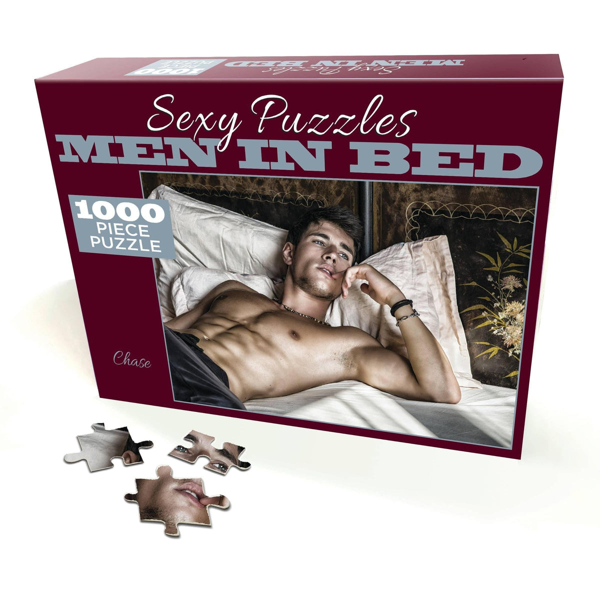 Sexy Men in Bed Puzzles | Funny Gift, Bachelorette Activity | 1000-Piece Jigsaw | 3 Style Options (Jigsaw Puzzle) - view 5