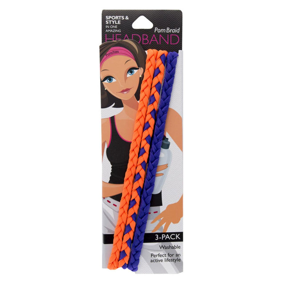 Stretchy Braid Headbands | Yoga Workout Headband Packs and Singles product photo - view 10