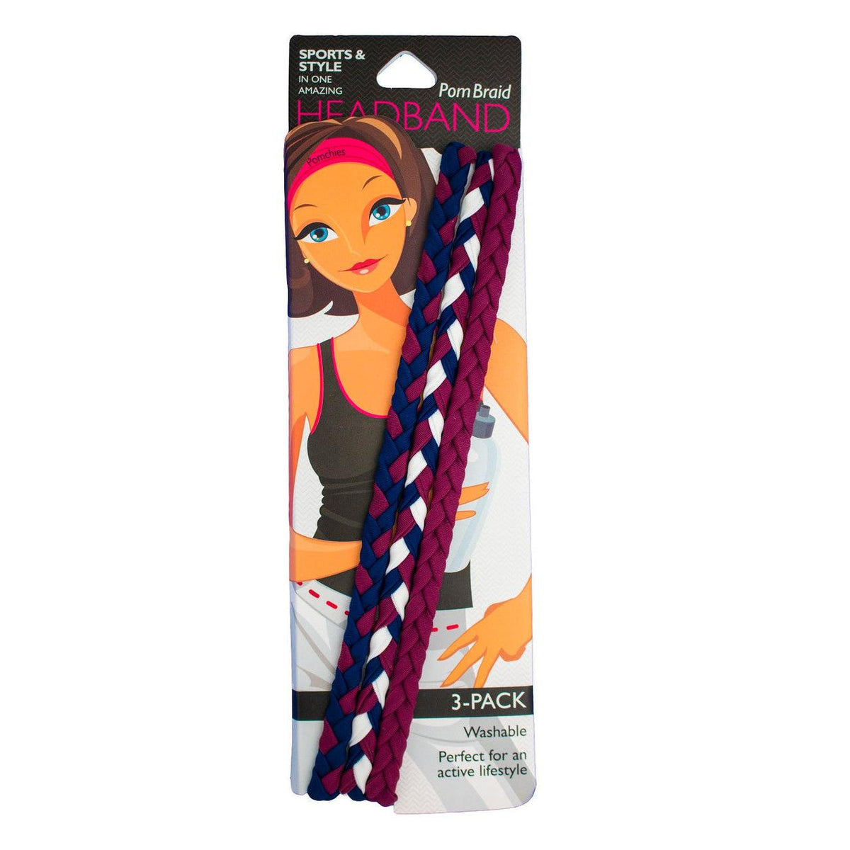 Stretchy Braid Headbands | Yoga Workout Headband Packs and Singles product photo - view 20