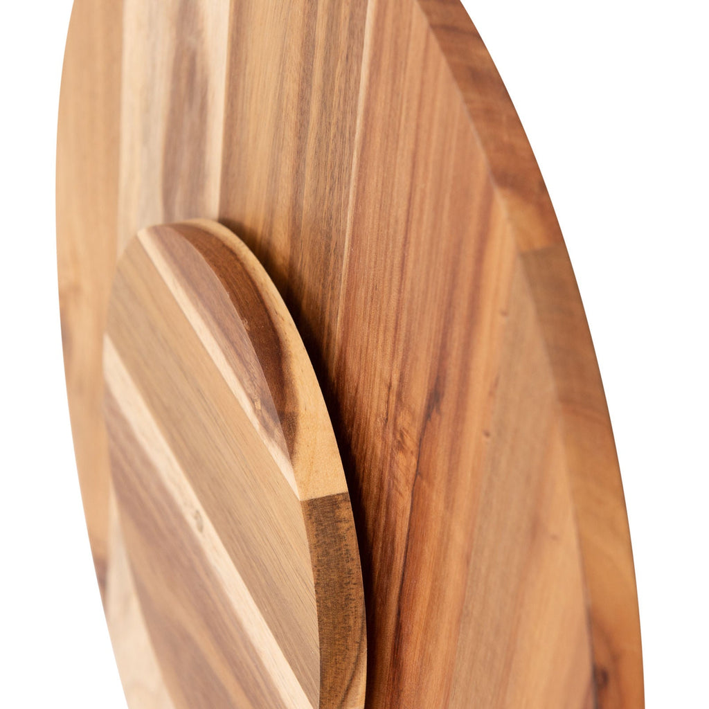 NNEDSZ Bread and Butter 18 Inch Print Wooden Lazy Susan T- White Snowflake
