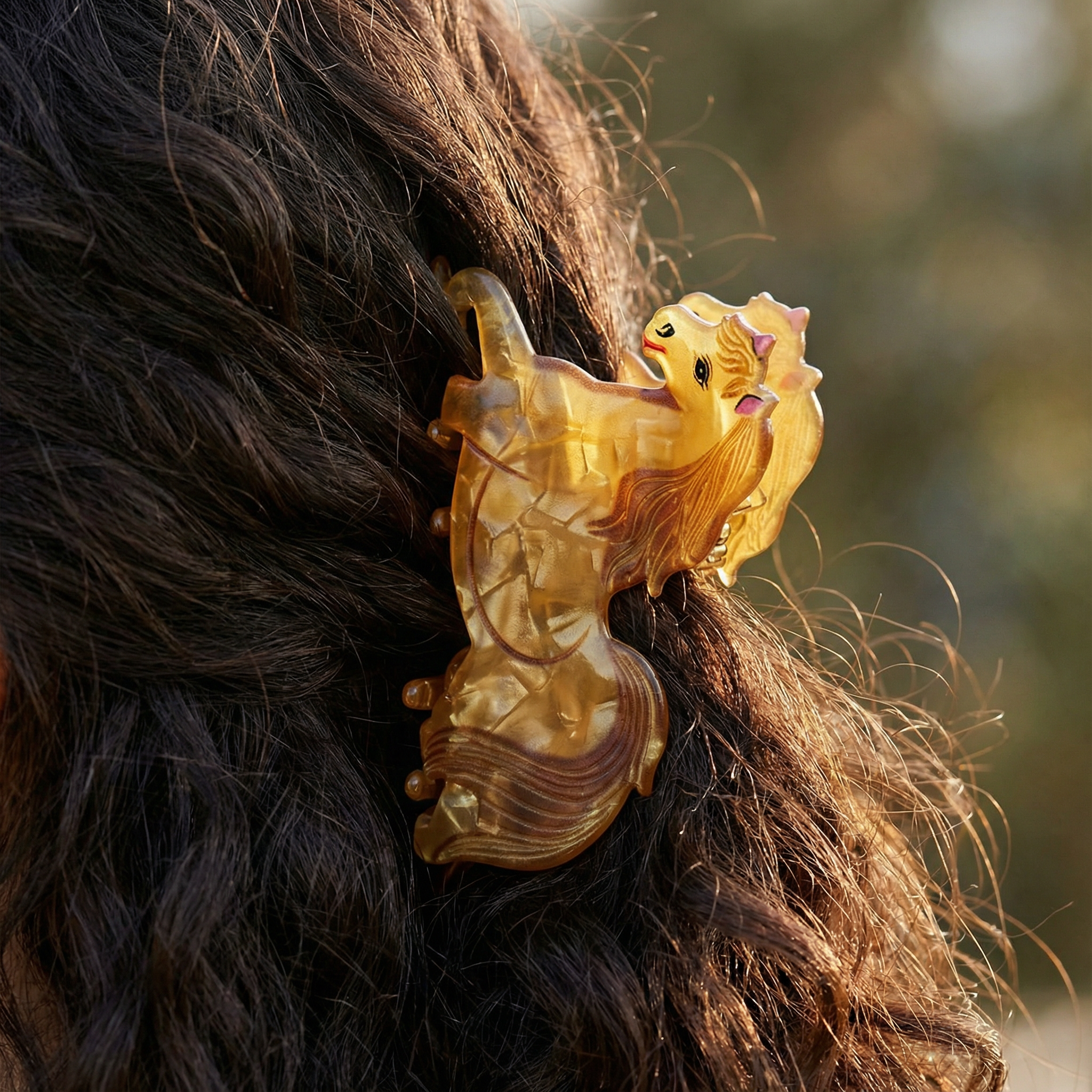 Velvet Claws Golden Horse Hair Claw