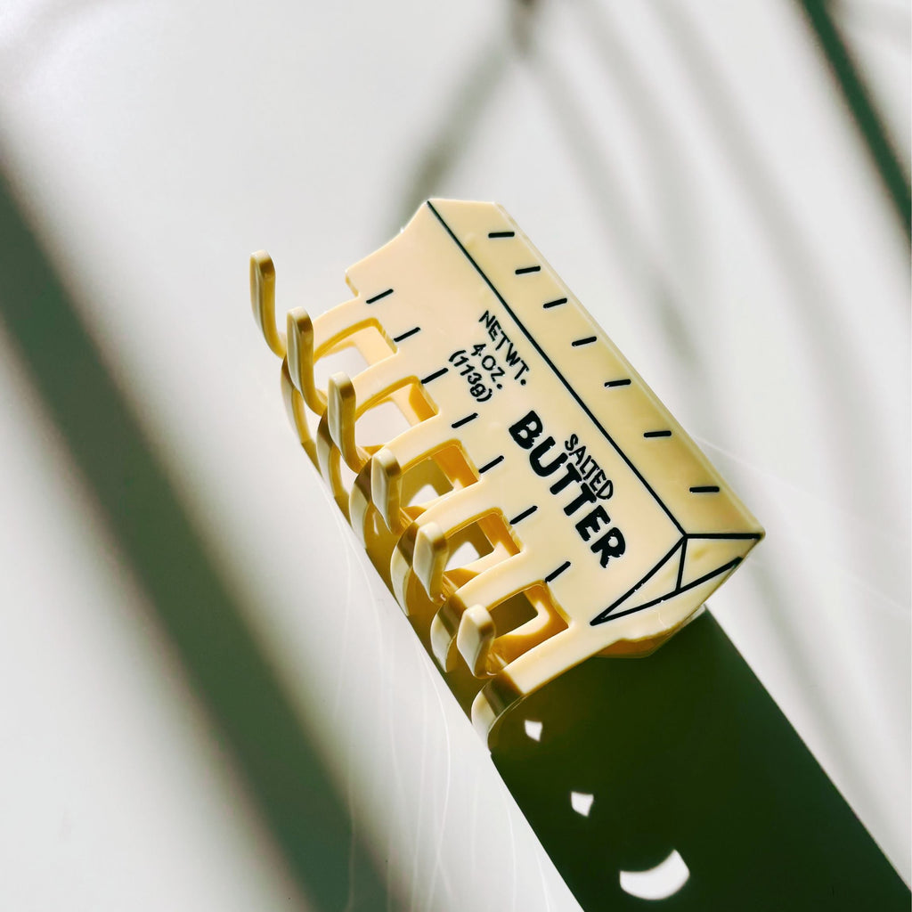 Velvet Claws Stick of Salted Butter Hair Claw | Yellow Claw Clip
