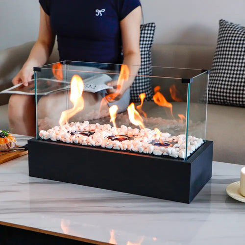 18''L Rectangular Large Tabletop Fire Pit (Only US) (Gel & Ethanol Fireplaces) product photo
