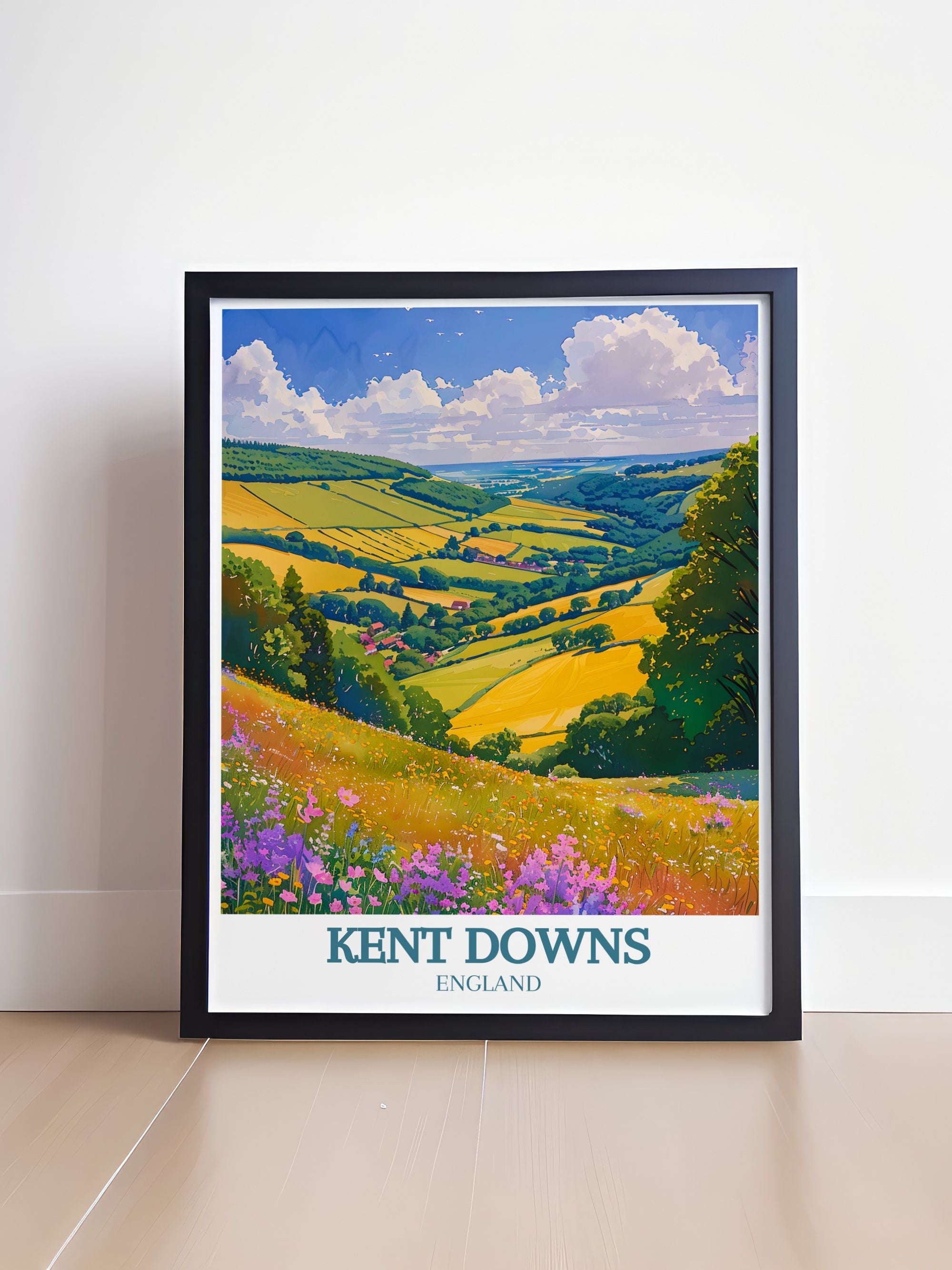 Kent Downs Modern Art Aonb Exquisite Modern Home Decor England Perfect Iconic Wall Art