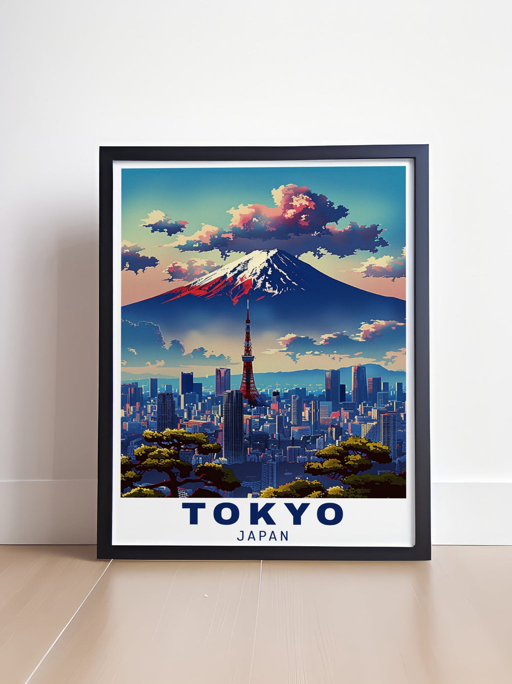 Tokyo  Art Print – Mount Fuji Travel Print – Japan Canvas Art – Japan Travel Poster