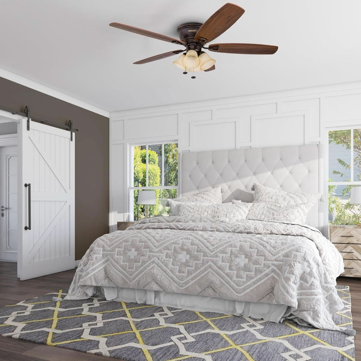 52-Inch Oil-Rubbed Bronze Ceiling Fan With LED Light