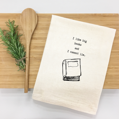 "I like big books and I cannot lie." Kitchen Towel (Textiles) product photo