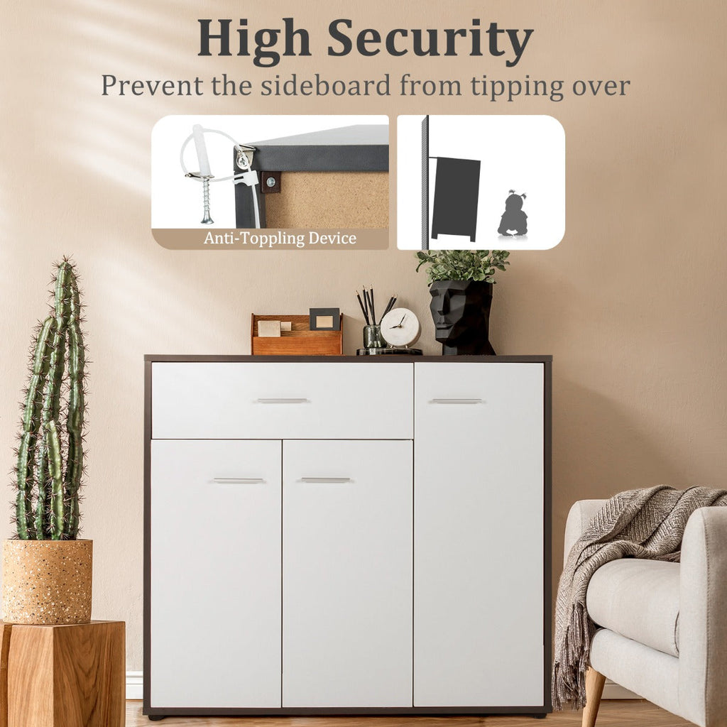 NNECW Modern Buffet Sideboard Table with Adjustable Shelf for Dining Room, Living Room and Entryway